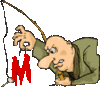 GIF animado (35702) Letra m pesca