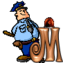 GIF animado (43778) Letra m policia