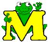 GIF animado (31789) Letra m rana