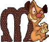 GIF animado (31867) Letra m raton