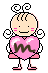 GIF animado (43087) Letra m recien nacido
