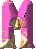 GIF animado (45001) Letra m rosa