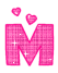 GIF animado (32732) Letra m rosa glitter