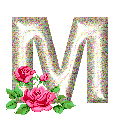 GIF animado (37144) Letra m rosas
