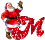 GIF animado (41543) Letra m santa claus