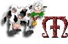 GIF animado (32272) Letra m vaca divertida