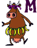 GIF animado (32298) Letra m vaca loca