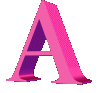 GIF animado (45066) Letra mayuscula a d rosa