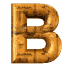 GIF animado (37006) Letra mayuscula b madera