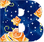 GIF animado (41457) Letra mayuscula b noche navidad