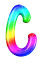 GIF animado (40211) Letra mayuscula c arco iris