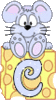 GIF animado (32114) Letra mayuscula c raton queso