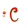 GIF animado (44243) Letra mayuscula c roja fantasia