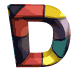 GIF animado (40278) Letra mayuscula d coloreada