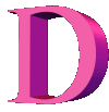 GIF animado (45069) Letra mayuscula d d rosa