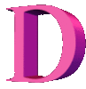 GIF animado (45069) Letra mayuscula d d rosa