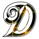 GIF animado (34189) Letra mayuscula d glitter negra