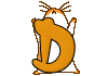 GIF animado (31909) Letra mayuscula d hamster