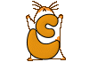 GIF animado (31910) Letra mayuscula e hamster
