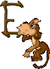 GIF animado (30702) Letra mayuscula e mono