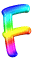 GIF animado (40214) Letra mayuscula f arco iris