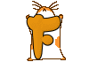 GIF animado (31911) Letra mayuscula f hamster