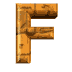 GIF animado (37010) Letra mayuscula f madera