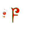 GIF animado (44246) Letra mayuscula f roja fantasia