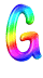 GIF animado (40215) Letra mayuscula g arco iris