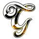 GIF animado (34192) Letra mayuscula g glitter negra