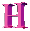 GIF animado (45073) Letra mayuscula h d rosa