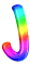 GIF animado (40218) Letra mayuscula j arco iris