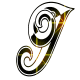 GIF animado (34195) Letra mayuscula j glitter negra