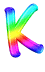 GIF animado (40219) Letra mayuscula k arco iris
