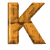 GIF animado (37015) Letra mayuscula k madera