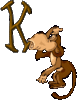 GIF animado (30708) Letra mayuscula k mono