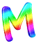 GIF animado (40221) Letra mayuscula m arco iris