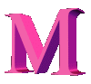 GIF animado (45078) Letra mayuscula m d rosa