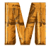 GIF animado (37017) Letra mayuscula m madera