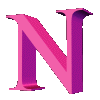 GIF animado (45079) Letra mayuscula n d rosa