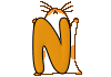 GIF animado (31919) Letra mayuscula n hamster