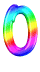 GIF animado (40223) Letra mayuscula o arco iris