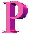 GIF animado (45081) Letra mayuscula p d rosa