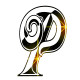 GIF animado (34202) Letra mayuscula p glitter negra