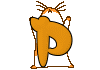 GIF animado (31921) Letra mayuscula p hamster