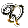 GIF animado (34203) Letra mayuscula q glitter negra
