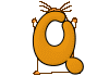 GIF animado (31922) Letra mayuscula q hamster