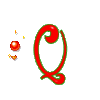 GIF animado (44257) Letra mayuscula q roja fantasia