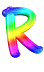 GIF animado (40226) Letra mayuscula r arco iris