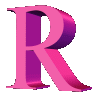 GIF animado (45083) Letra mayuscula r d rosa